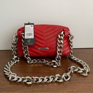 Rebecca Minkoff Edie Belt Bag Genuine Leather In Chili Red W/Silver Hardware NWT